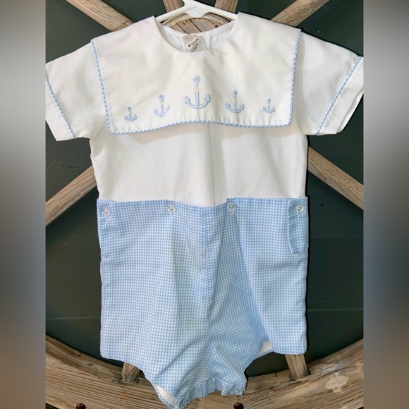 Other - Blue Anchor Button On Jon Jon